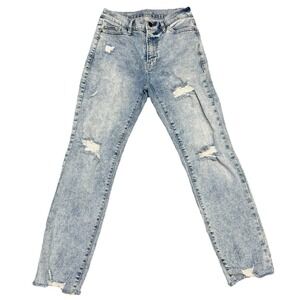 ANA A New Approach High Rise Straight Jeans Womens 2 Distressed